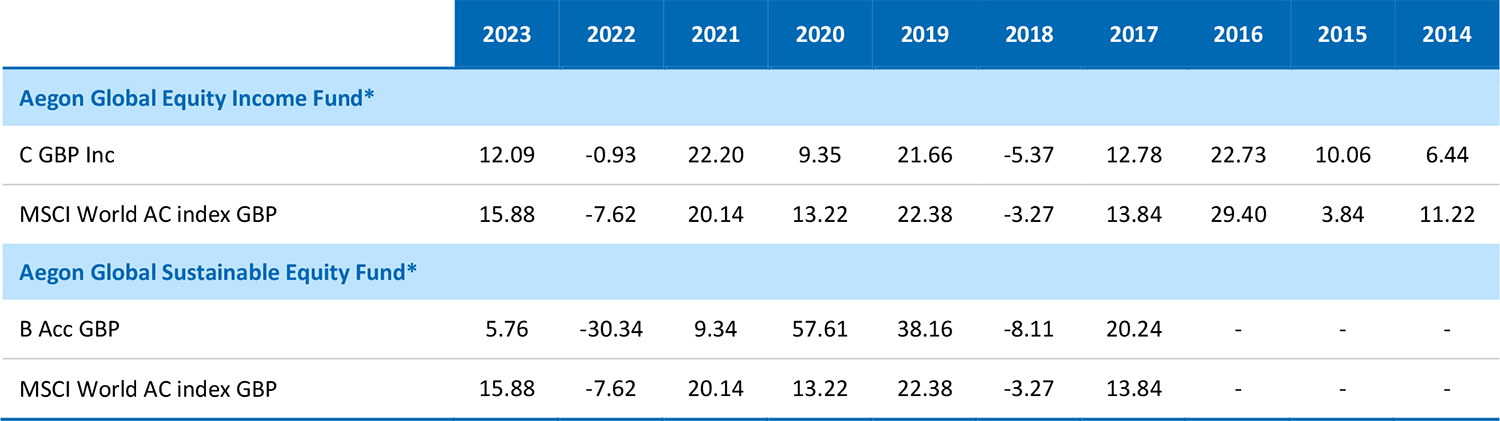 Calendar Year Performance (%)